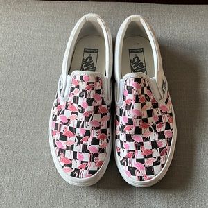 flamingo checkered vans